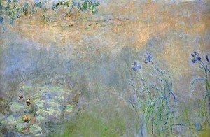Claude Monet - Water Lily Pond With Irises
