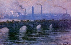 Claude Monet - Waterloo Bridge  Overcast Weather2