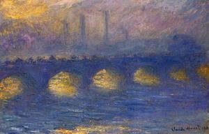 Claude Monet - Waterloo Bridge  Overcast Weather3