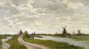 Claude Monet - Windmills At Haaldersbroek  Zaandam