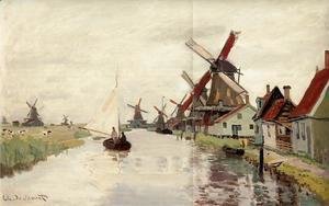 Claude Monet - Windmills In Holland