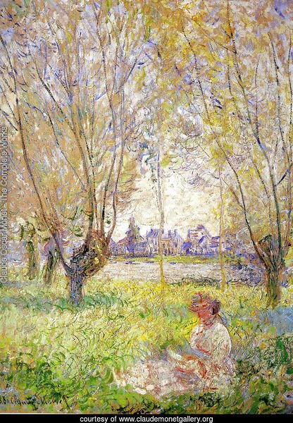 Woman Sitting Under The Willows