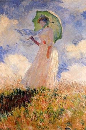 Claude Monet - Woman With A Parasol Aka Study Of A Figure Outdoors (Facing Left)