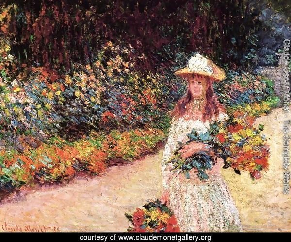 Young Girl In The Garden At Giverny