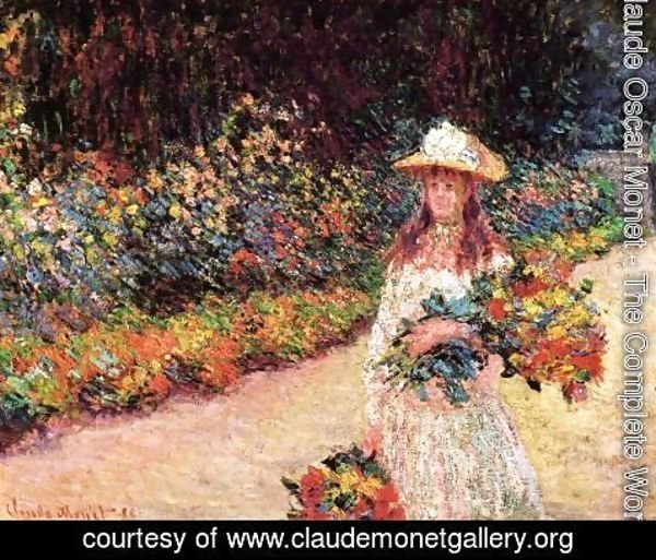 Claude Monet - Young Girl In The Garden At Giverny
