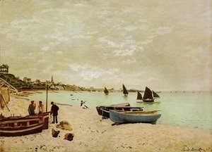 Claude Monet - Beach at Sainte-Adresse