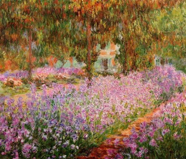 Irises In Monets Garden by Oscar-Claude Monet