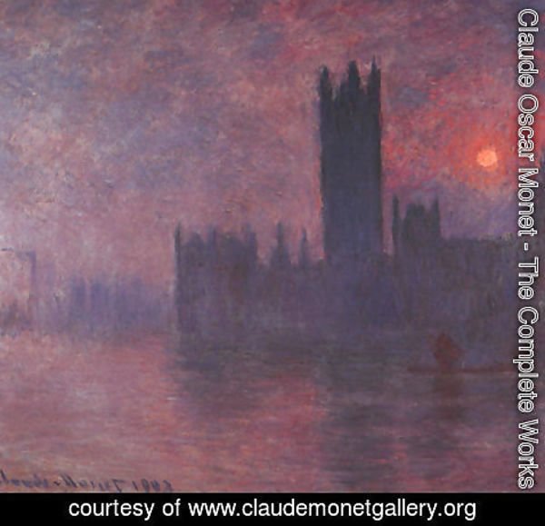 Claude Monet - London: Houses of Parliament at Sunset