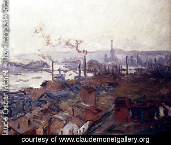 Claude Monet - General View Of Rouen From St. Catherine's Bank