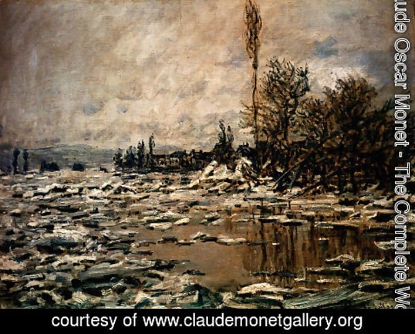 Claude Monet - Break-up Of Ice, Lavacourt