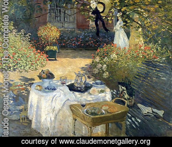 Claude Monet The Luncheon (Monet's Garden At Argenteuil) Painting ...