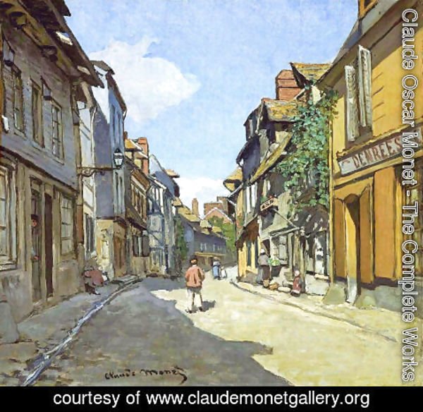 Claude Monet - Le Rue de La Bavolle at Honfleur