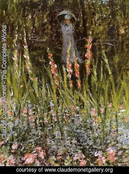 Claude Monet - The Garden, Gladioli