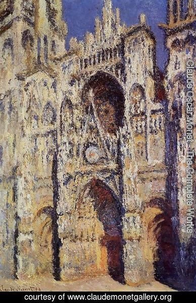 Claude Monet - Rouen Cathedral, the Portal and the Tour d'Albane, Full Sunlight