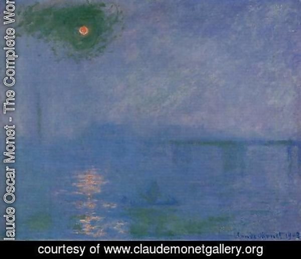 Claude Monet - Charing Cross Bridge, Fog on the Themes