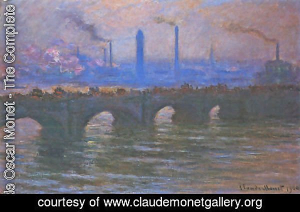 Claude Monet - Waterloo Bridge, Misty Morning