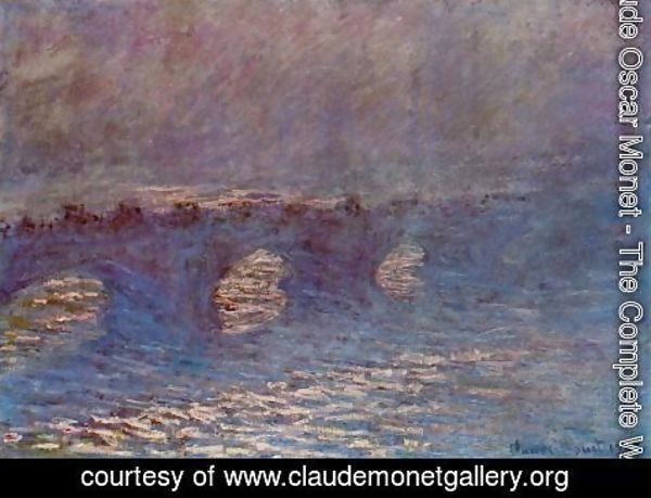 Claude Monet - Waterloo Bridge, Effect of Sun in the Mist