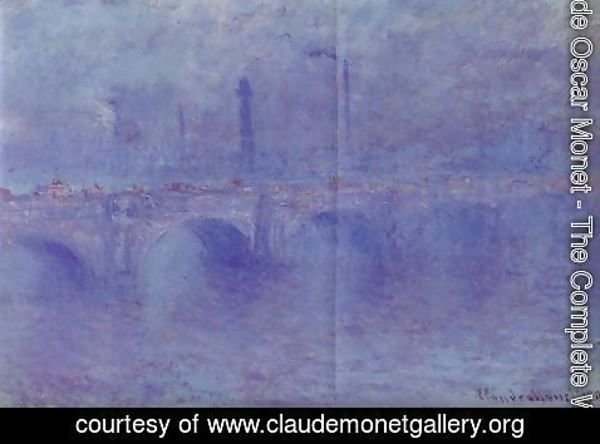 Claude Monet - Waterloo Bridge, Fog Effect