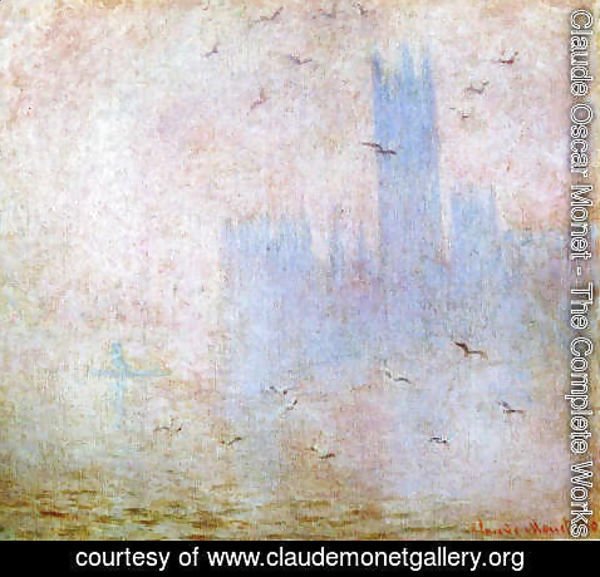 Claude Monet - Houses of Parliament, Seagulls