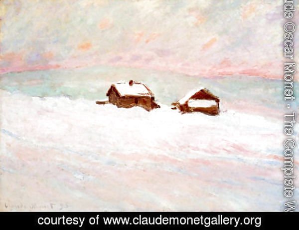Claude Monet - Houses in the Snow, Norway