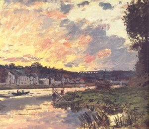 Claude Monet - The Seine at Bougival in the Evening
