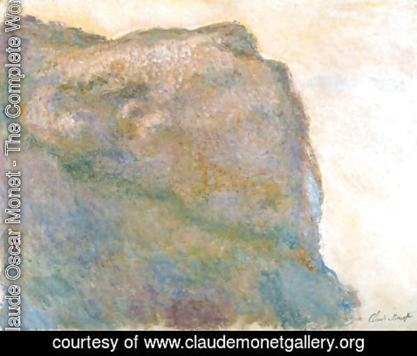 Claude Monet - Cliff at Petit Ailly in Grey Weather