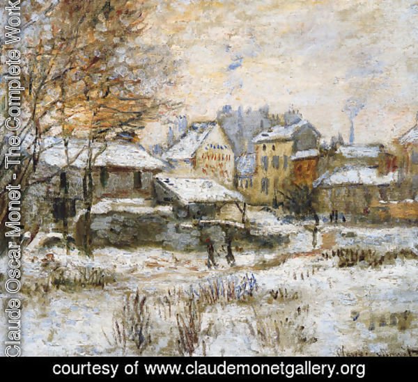 Claude Monet - Effet de neige, soleil couchant, 1875