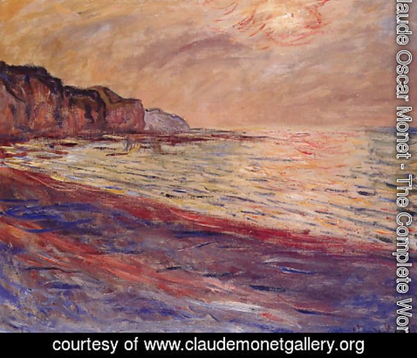 Claude Monet - La plage Pourville soleil couchant 1882