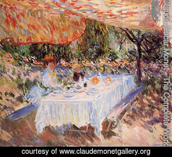 Claude Monet - Luncheon under the Tent