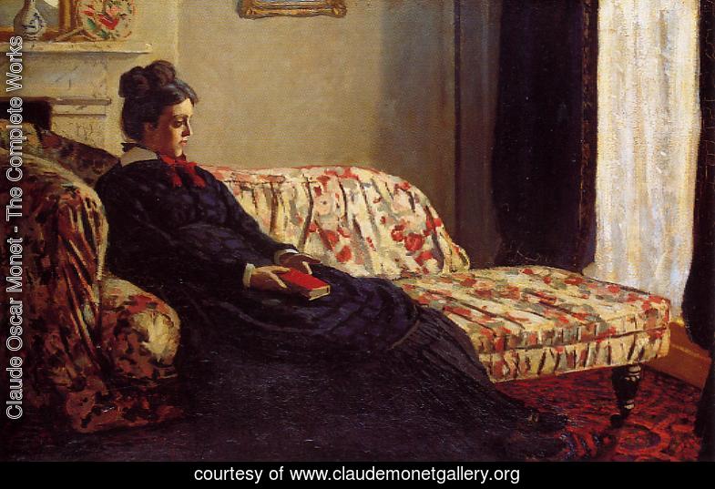 Meditation, Madame Monet Sitting on a Sofa