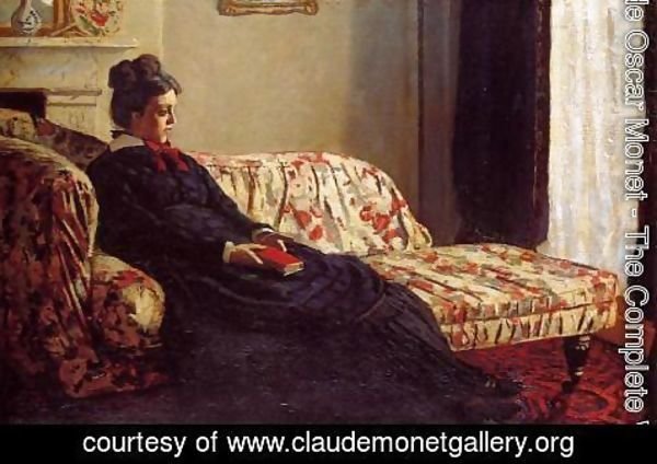 Claude Monet - Meditation, Madame Monet Sitting on a Sofa