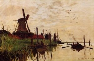 Claude Monet - Windmill at Zaandam 1