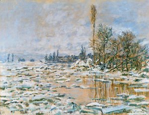 Claude Monet - Breakup of Ice Grey Weather 1880