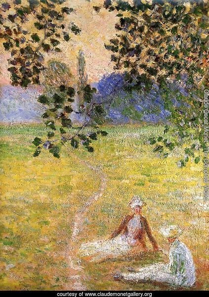 Evening in the Meadow at Giverny (detail) 1888