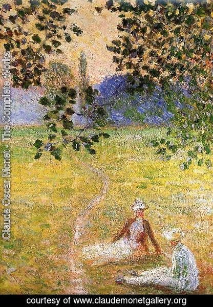 Claude Monet - Evening in the Meadow at Giverny (detail) 1888