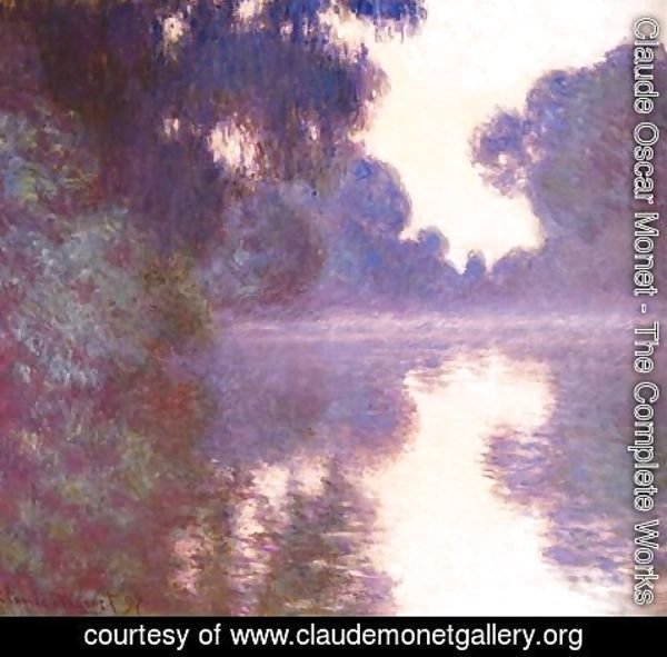 Claude Monet - Misty morning on the seine blue 1892