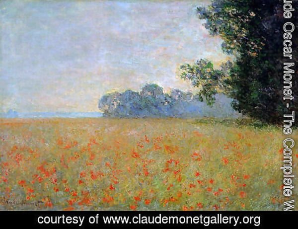Claude Monet - Oat and Poppy Field2 1890