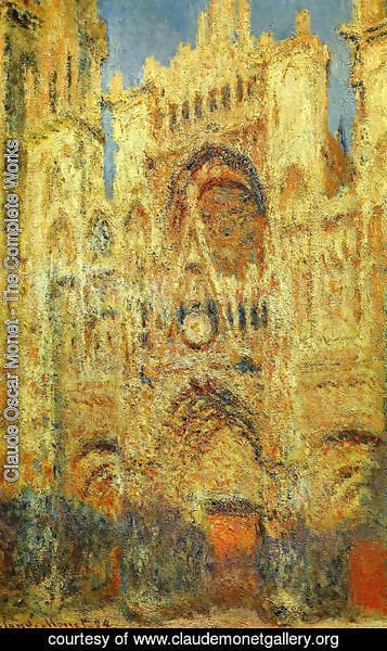 Claude Monet - Rouen Cathedral at the End of Day Sunlight Effect 1892-1893