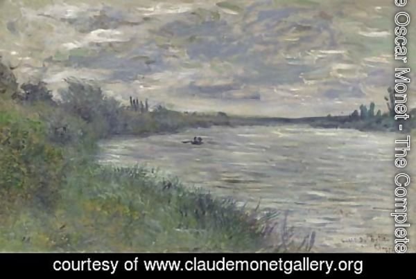 Claude Monet - La Seine pres de Vetheuil, temps orageux