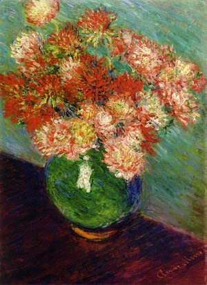 Claude Monet - Vase de chrysanthemes