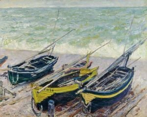 Claude Monet - Bateaux Sur Le Galet