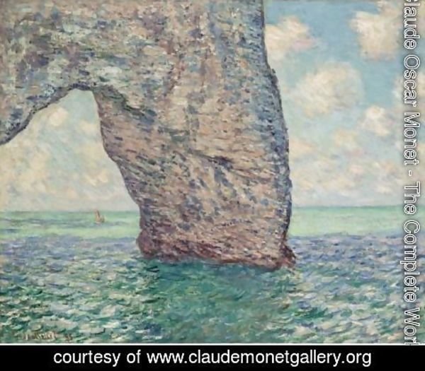 Claude Monet - La Manneporte, Maree Haute