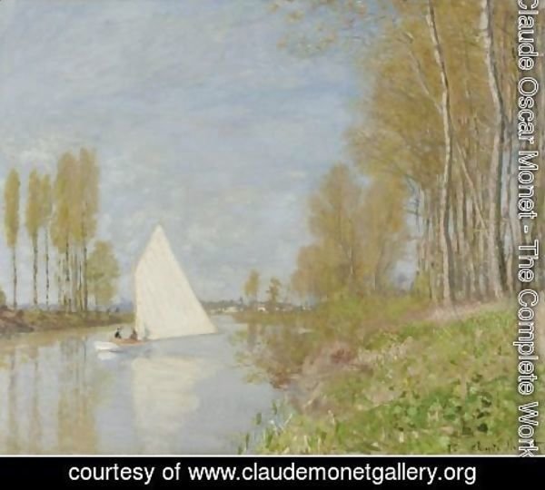 Claude Monet - Voilier Sur Le Petit Bras De La Seine, Argenteuil