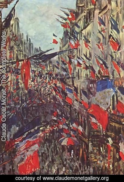 Claude Monet - Rue Saint-Denis on the national holiday