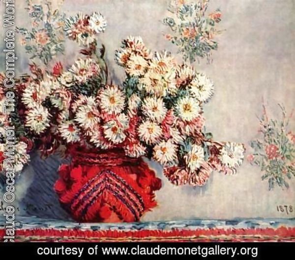 Claude Monet - Still life with chrysanthemums