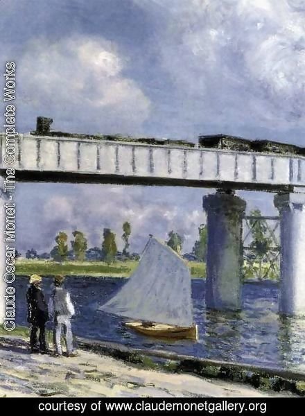 Claude Monet - The Railway Bridge at Argenteuil (detail)