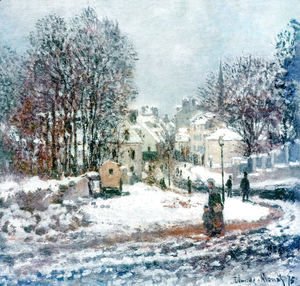 Claude Monet - Entrance of the Grande Rue at Argenteuil in Winter