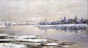 Claude Monet - The Breakup of the Ice at Lavacourt