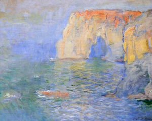 Claude Monet - Etretat, La Manneporte, Reflections on the Sea