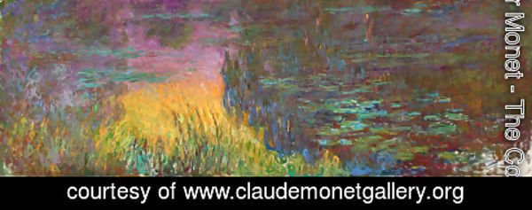 Claude Monet - Water Lilies, Sunset